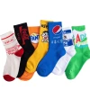 Funny and trendy drink socks for men and women, long socks for Internet celebrities, Japanese school style sports outerwear, mid-calf socks, one-piece consignment Item Picture